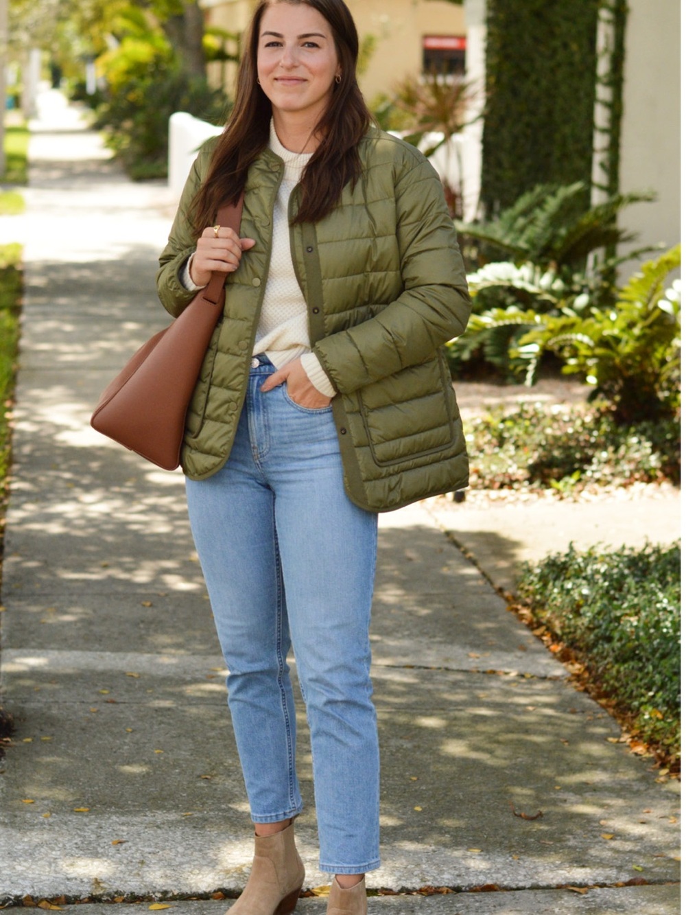Everlane Brown Leather Shoulder Tote
